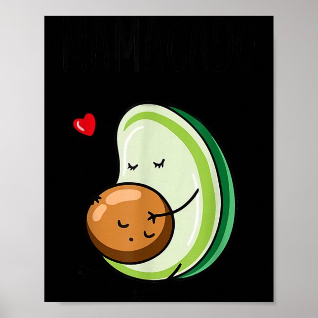 Mamacado Avocado Pregnant Mom Pregnancy Avo  Poster (Front)