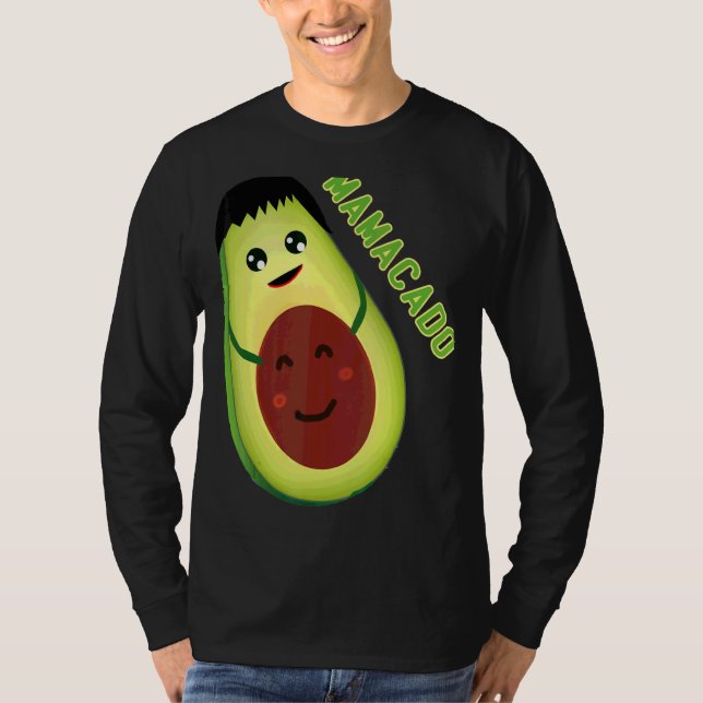 Mamacado  Cute Avocado Pregnant Mom 1 T-Shirt (Front)