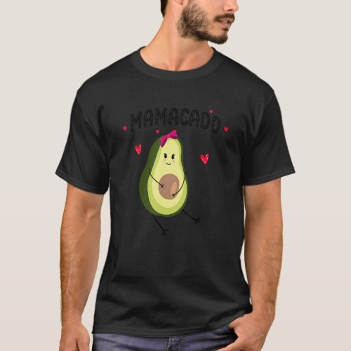 Mamacado Cute Avocado Pregnant Mom Pregnancy Annou T_Shirt