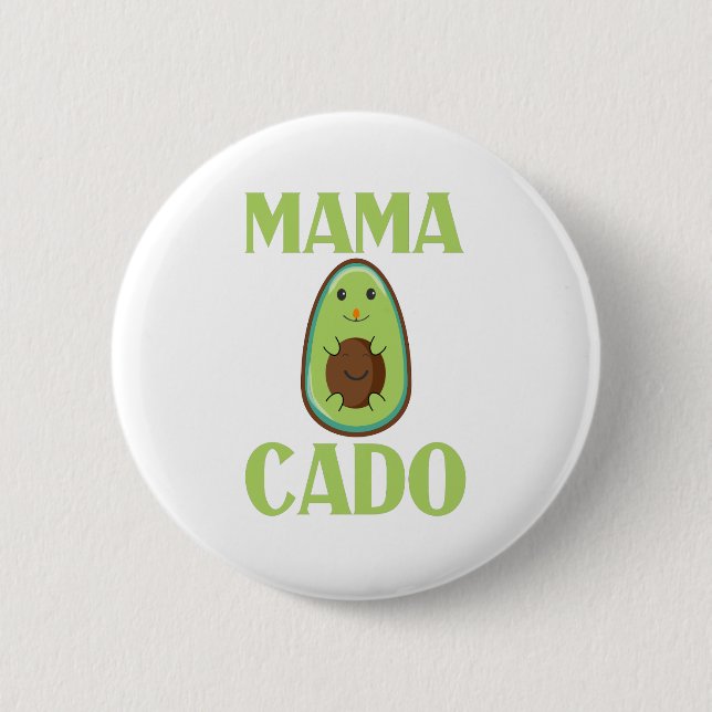 Mamacado Funny Cute Avocado Mother's day Gift Button (Front)