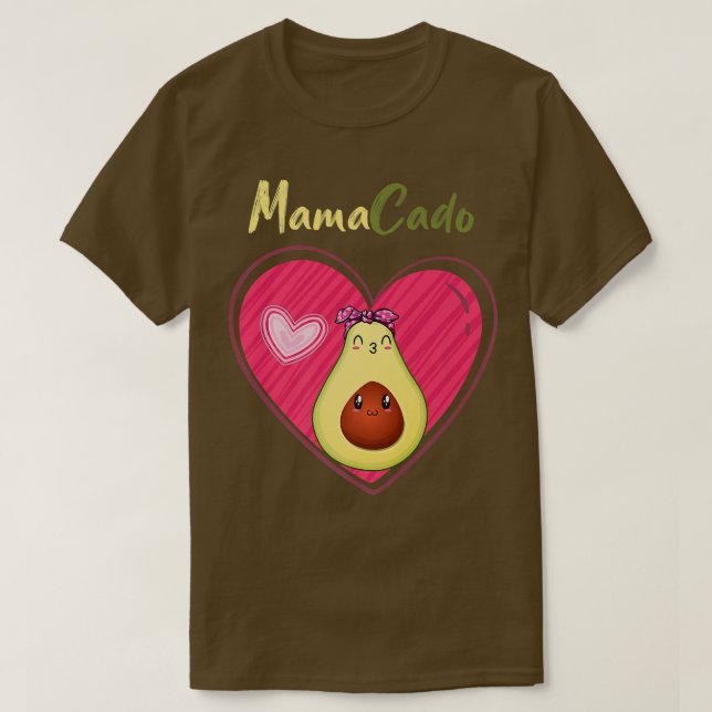 Mamacado Funny Cute Avocado Pregnant Mom Pregnancy T-Shirt (Design Front)