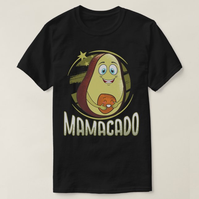 Mamacado Funny Mama Avocado Pregnancy Announcement T-Shirt (Design Front)