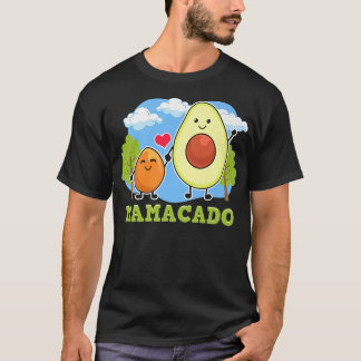 Mamacado Mama Avocado With Seed Funny Vegan Mom Mo T-Shirt