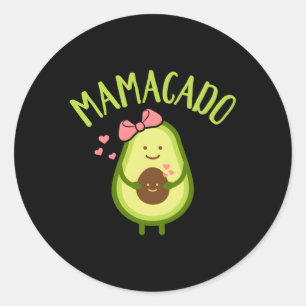Mamacado Mom Classic Round Sticker