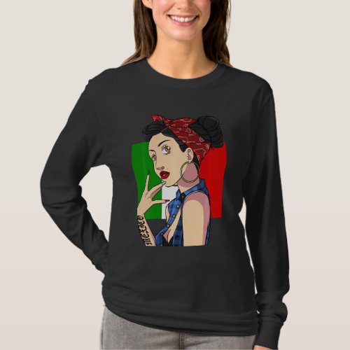 Mamacita Cinco De Mayo Mujer Mexicana Fiesta Chola T_Shirt