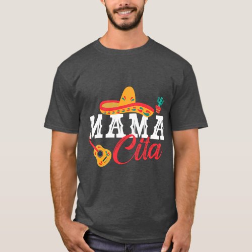 Mamacita Cute Mexican Wife Sombrero  retro T_Shirt