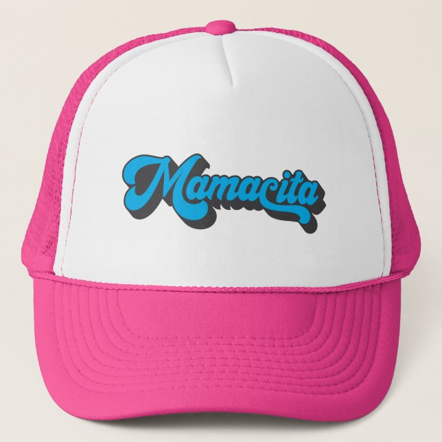 Mamacita Latina Lettering  Trucker Hat (Front)