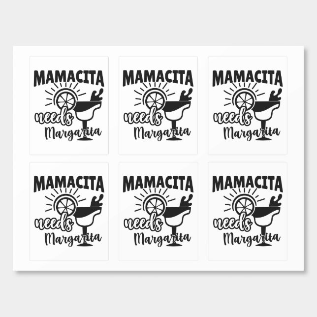 Mamacita Needs A Margarita Drink Mix (Sticker Sheet)