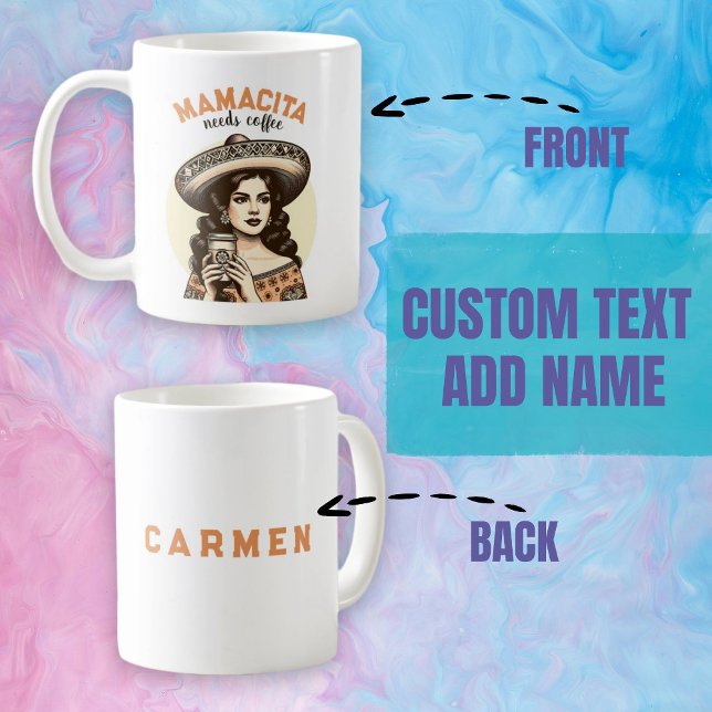 Mamacita needs coffee personalized name mug (Mamacita needs coffee personalized name coffee mug)