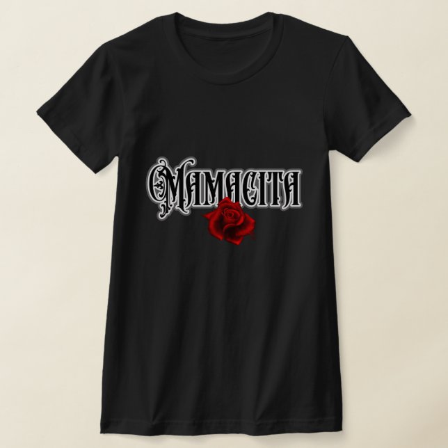 Mamacita red Rose Tshirt (Laydown)
