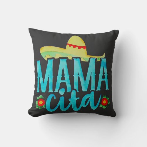 MamaCita T Shirt Gildan Novelty Mother_s Day L Throw Pillow