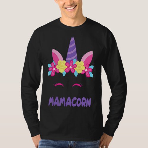 Mamacorn Adorable Unicorn Mom Magical Mothers Day T_Shirt
