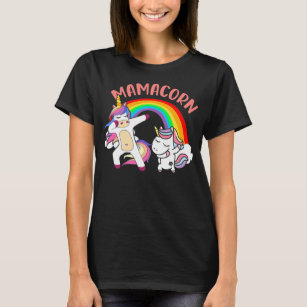 Mamacorn Dabbing Unicorn Mom Baby Shower Mothers T-Shirt