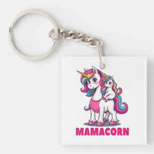 Mamacorn - The Magical Unicorn Mom Keychain