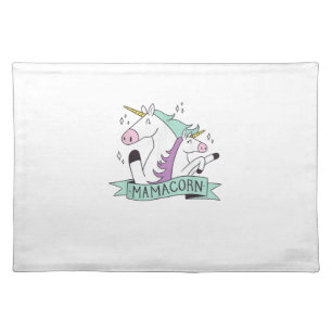 Mamacorn Unicorn Mama Maternity Family Mother's Da Cloth Placemat