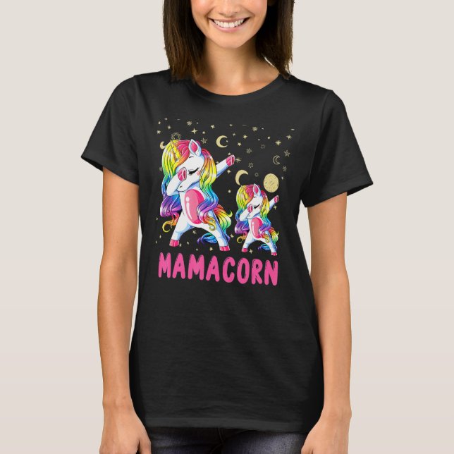 Mamacorn Unicorn Mom Baby  Mother's Day T-Shirt (Front)