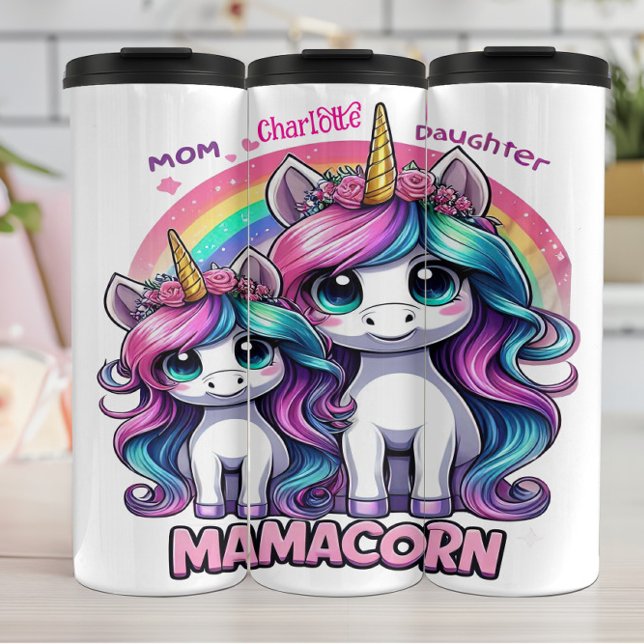 Mamacorn: Unicorn Mom, Daughter Love Thermal Tumbler (Creator Uploaded)