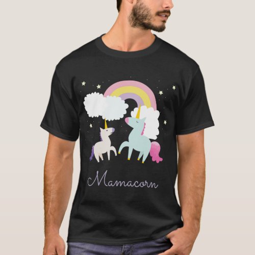 Mamacorn Unicorn Mom Magical Mommy Pun T_Shirt