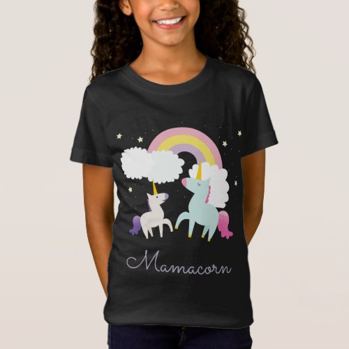 Mamacorn Unicorn Mom Magical Mommy Pun T_Shirt