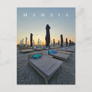 Mamaia Beach in the evening postcard