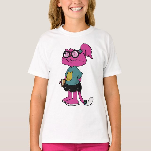 MAMAMACANZ | Pink Cat T-Shirt (Front)