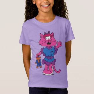 MAMAMACANZ | Pink Cat with Doll T-Shirt