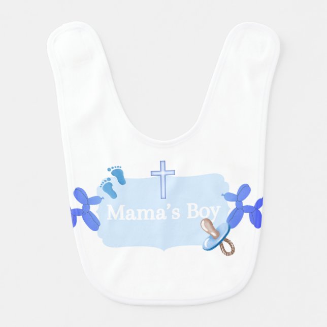 Mama's Boy Baby Bib (Front)