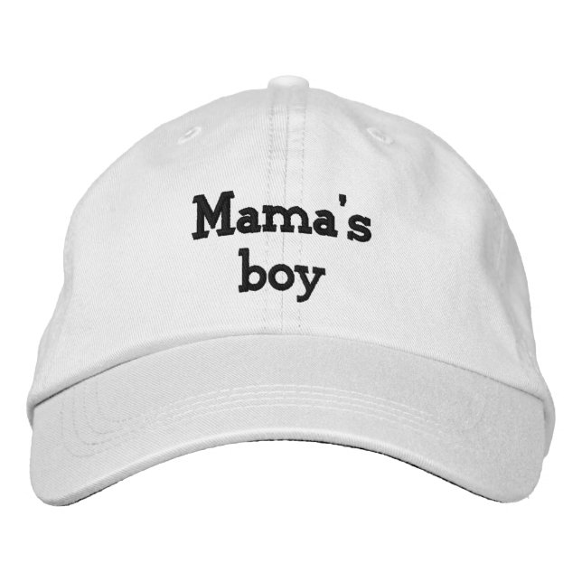 Mama's boy embroidered baseball cap (Front)