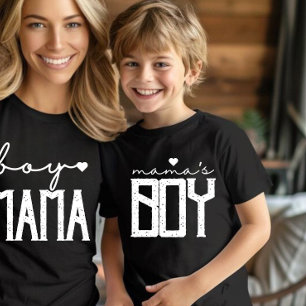 Mama's boy Mom Son Matching Tri-Blend Shirt