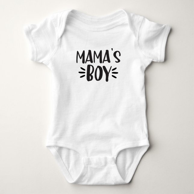 Mama's Boy Mother's Day Matching Baby Bodysuit (Front)