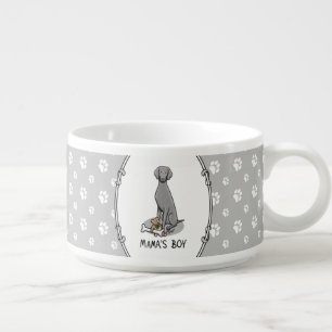 Mama's Boy Weimaraner (gray 1) toys dog mom Cute Bowl