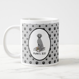 Mama's Boy Weimaraner (gray 1) toys dog mom Cute Giant Coffee Mug