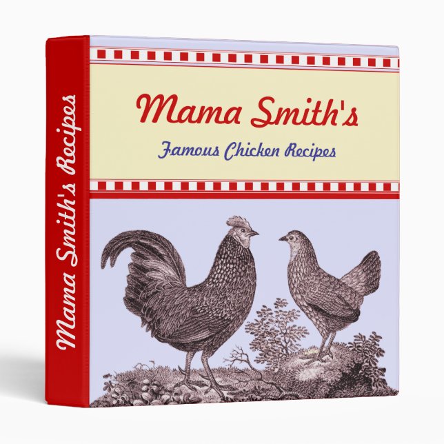 Mama's Favorite Chicken Recipes Country Kitchen Binder (Front/Spine)
