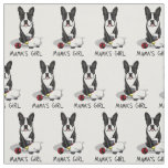 Mama's Girl #2 Boston Terrier (black) - Cute Dog Fabric