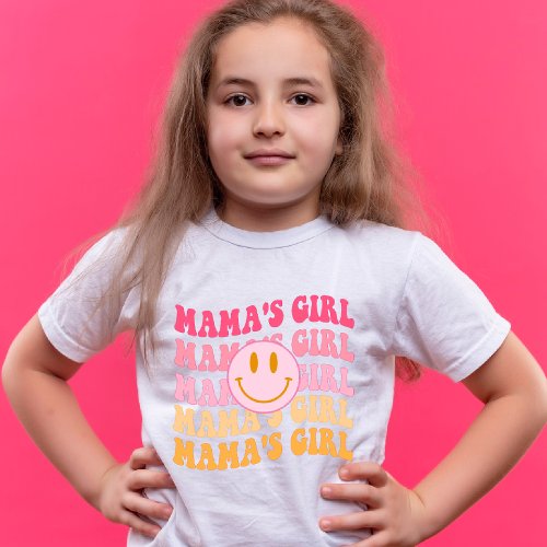 Mamas Girl Matching Mommy and Me Retro groovy  T_Shirt