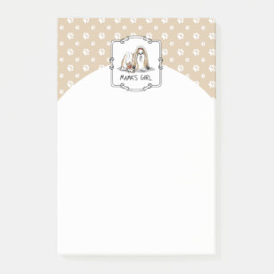 Mama's Girl Shih Tzu (tan white) Dog Mom Cute Post-it Notes