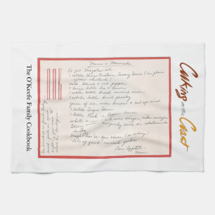 Mama's Handwritten Marinade Recipe Towel
