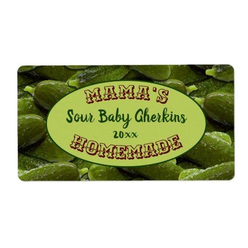Mamas Homemade Pickles Canning Sticker Label