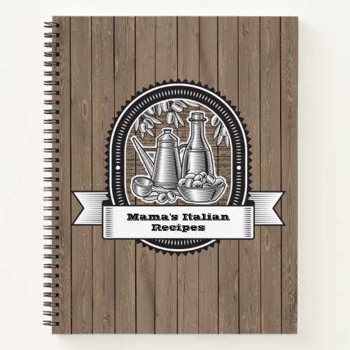 Mamas Italian Recipe Book with Olives