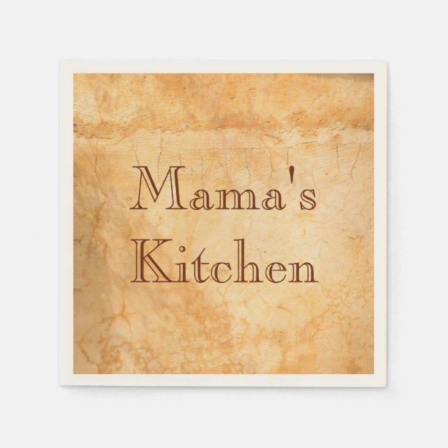 Mamas kitchen Italian style terracotta Paper Napkins (Front)