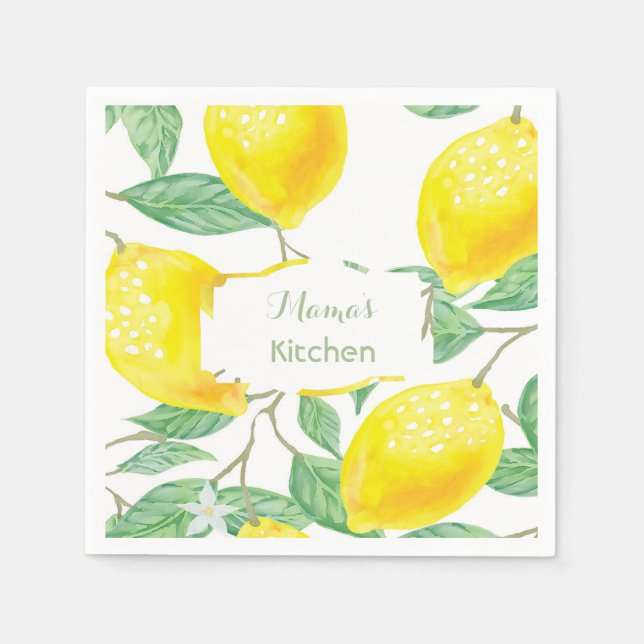 Mamas kitchen lemons paper napkins (Front)