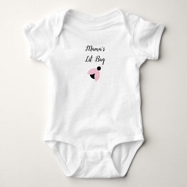 Mama's Lil Bug Ladybug Baby Girl Baby Bodysuit (Front)
