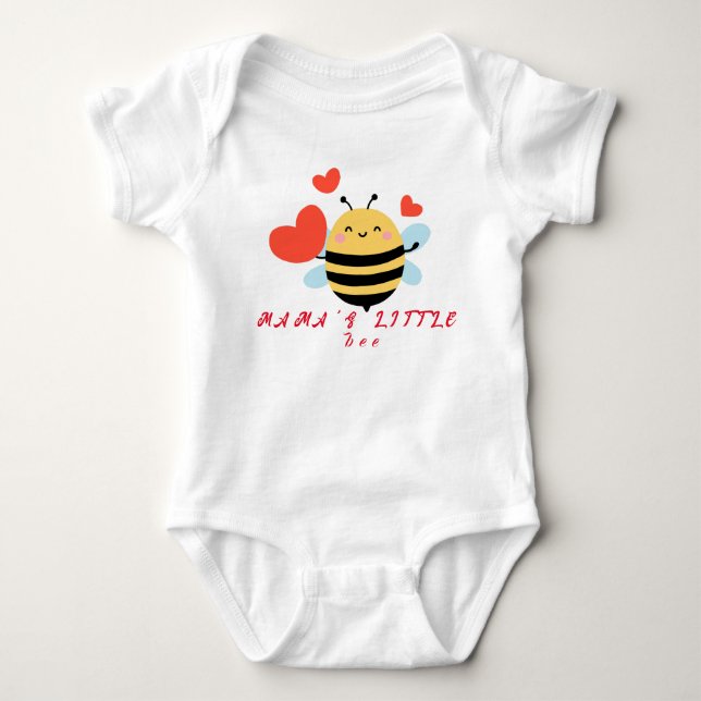 Mama's Little Bee Cute Morden Baby Bodysuit (Front)