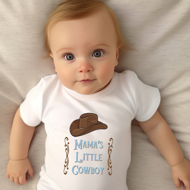 Mama's Little Cowboy Baby Bodysuit (Creator Uploaded)