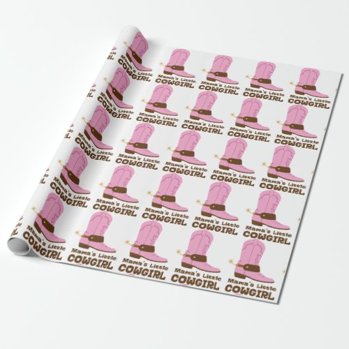 Mamas Little Cowgirl Wrapping Paper