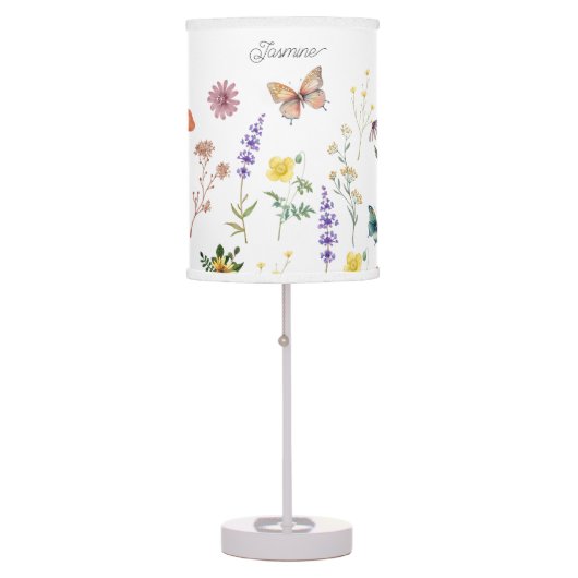 Mama's Little Flower Wild Flowers Baby Table Lamp (Front)