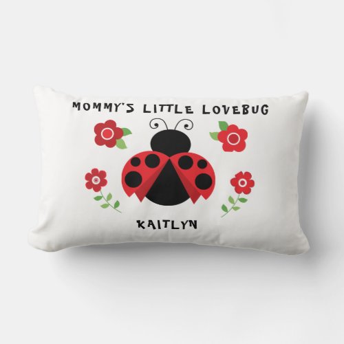 Mamas Little Ladybug Baby Jersey Bodysuit Lumbar Pillow