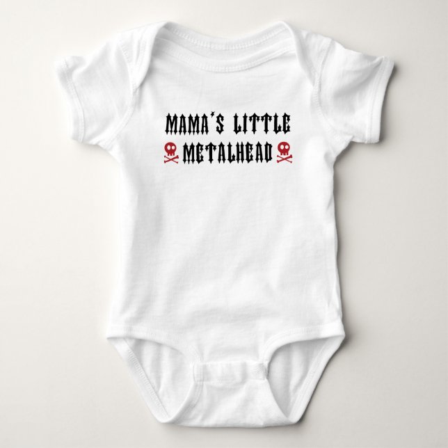 Mama's Little Metalhead Baby Bodysuit (Front)