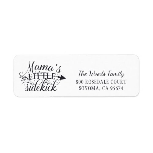 Mamas Little Sidekick Baby Shower  Label