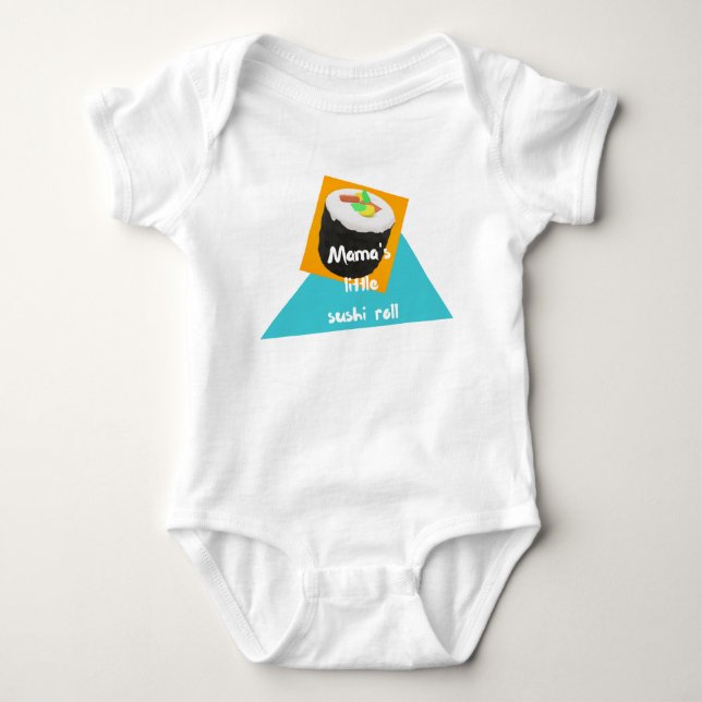 Mama's Little Sushi Roll - Baby Outfit Baby Bodysuit (Front)